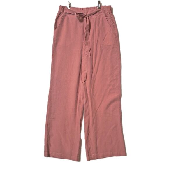 Thread & Supply Tencel Wide Leg Pants Pockets Womens Medium Brick Dust Tall - Picture 10 of 10